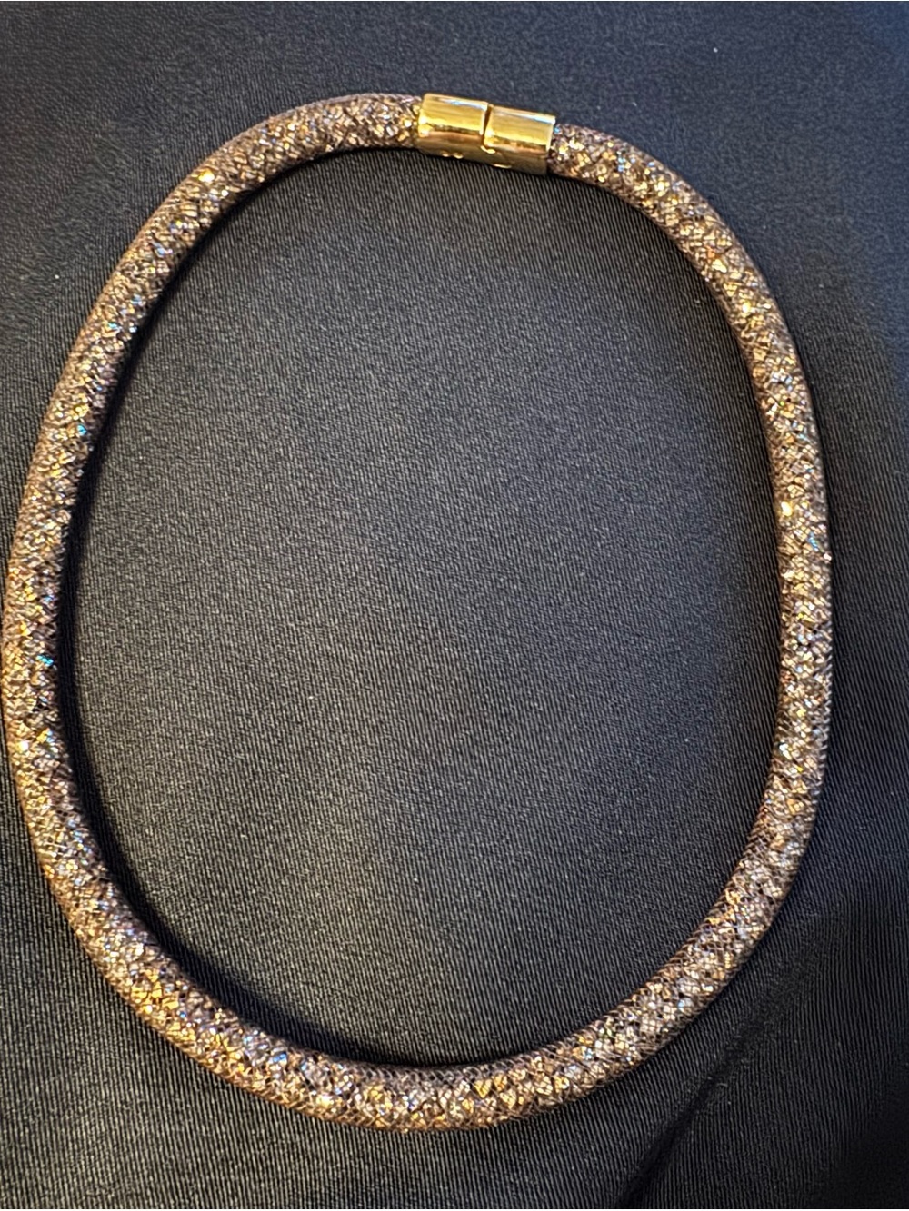 Swarovski Brown and Gold Crystal Mesh Collar Necklace / Wrap bracelet - Picture 3 of 3
